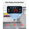 VEVOR Refrigerated Countertop Prep Unit Condiment Prep Station 26.4QT ETL, for Commercial Restaurant Salad Bar, 160W, with 3 x 1/3 & 2 x 1/4 Pans, Auto Defrost, Adjustable Temp, Glass Sneeze Guard