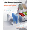 VEVOR Refrigerated Countertop Prep Unit Condiment Prep Station 26.4QT ETL, for Commercial Restaurant Salad Bar, 160W, with 3 x 1/3 & 2 x 1/4 Pans, Auto Defrost, Temp Control, Stainless Steel Cover