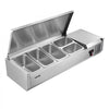 VEVOR Refrigerated Countertop Prep Unit Condiment Prep Station 26.4QT ETL, for Commercial Restaurant Salad Bar, 160W, with 3 x 1/3 & 2 x 1/4 Pans, Auto Defrost, Temp Control, Stainless Steel Cover