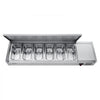 VEVOR Refrigerated Countertop Prep Unit Condiment Prep Station 36 QT ETL, for Commercial Restaurant Salad Bar, 160W, with 6 x 1/3 Pans, Auto Defrost, Adjustable Temp Control, Stainless Steel Cover