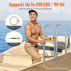 VEVOR Pool Handrail,36 x 13 inch Pool Railing, Aluminum with Base Plate for Indoor/Outdoor Pools, Humanized Swimming Pool Safety Railing for Decks, Rust-Proof Grab Bar with Accessories for Spas Docks