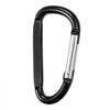 VEVOR 10 PCS Black Carabiner, Caribeaner Clip, Spring Snap Hook for Keychain Clip, 3.07" Aluminum Alloy D Ring Shape Carabeaner with 20 PCS Keyring, Multipurpose for Camping, Hiking, Backpacking