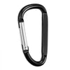 VEVOR 10 PCS Black Carabiner, Caribeaner Clip, Spring Snap Hook for Keychain Clip, 3.07" Aluminum Alloy D Ring Shape Carabeaner with 20 PCS Keyring, Multipurpose for Camping, Hiking, Backpacking