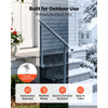 VEVOR Handrails for Outdoor Steps, 3-4 Step Aluminum Stair Hand Rail Kit, White Round Tube Stair Railings for Seniors, Concrete Steps, Porch, Deck, Heavy-Duty with Decorative Cover & Installation Kit
