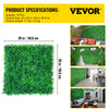 VEVOR Artificial Boxwood Panels, 16 PCS 20\"x20\" Boxwood Hedge Wall Panels, PE Artificial Grass Backdrop Wall 1.6\", Privacy Hedge Screen for Decoration of Outdoor, Indoor, Garden, Fence, and Backyar