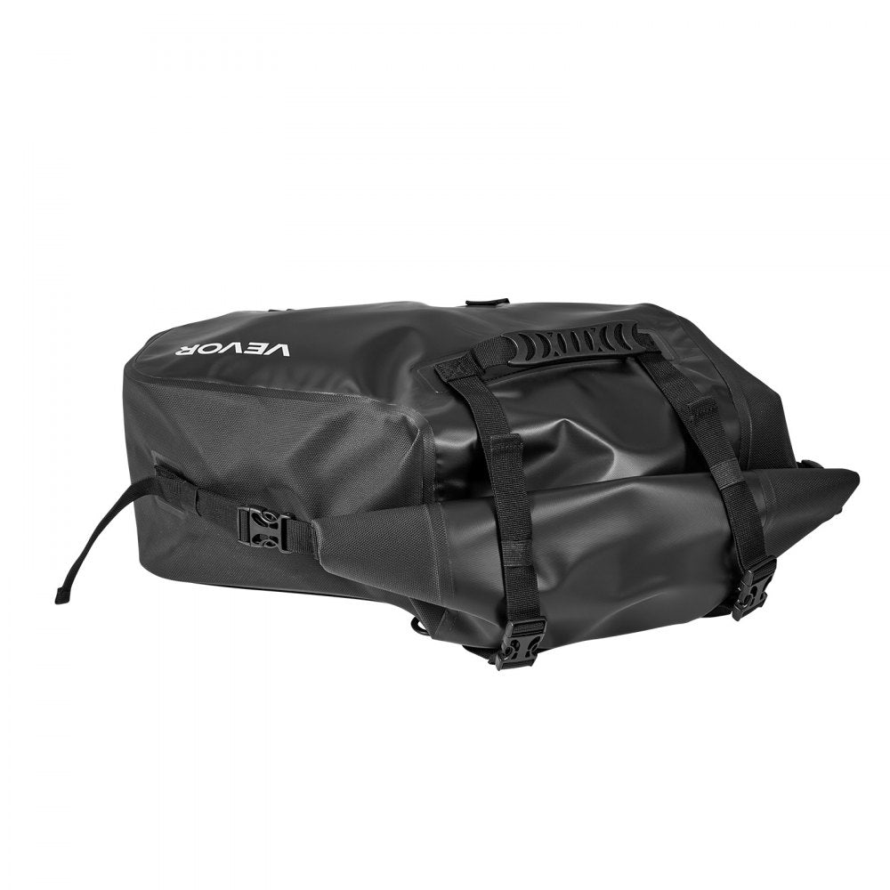 VEVOR Motorcycle Saddlebags, 28 L (14 L x 2) Large Capacity Side Saddle Bags Compatible with Most Motorcycles, Waterproof Outdoor Sports Motorbike Luggage Storage Shoulder Bag with Bottom Strap, Black