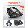 VEVOR Motorcycle Saddlebag, 56 L (28 L x 2) Large Capacity Side Saddle Bag Compatible with Most Motorcycles, Waterproof Fabric Outdoor Sports Motorbike Luggage Storage with Detachable Inner Bag, Black