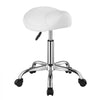 VEVOR Saddle Stool with Wheels, 450 LBS Weight Capacity Ergonomic Rolling Stool, Height Adjustable Thickened PU Leather Swivel Saddle Chair for Salon, Spa, Massage, Tattoo, Clinic, White