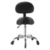 VEVOR Saddle Stool with Back Support, 500 lbs Weight Capacity, Height Adjustable, Quiet Casters, Ergonomic PU Leather Seat, 360° Swivel Saddle Stool Rolling Chair for Salon, Spa, Bar, Medical, Black