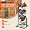 VEVOR Freestanding Saddle Stand, 30 x 30 x 68.5 in, 3 Tiers Saddle Rack, Heavy Duty Saddle Blanket Holder with Removable & Rotating Tiers, English & Western Saddle Rack for Tack Room Organization