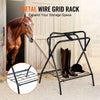 VEVOR Folding Saddle Rack, 28 x 19 x 37.5 in, 2 Packs Freestanding Horse Saddle Stand, Portable Horse Blanket Holder, Heavy Duty Steel Saddle Rack for English & Western Saddles, Tack Storage, Black