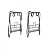 VEVOR Folding Saddle Rack, 28 x 19 x 37.5 in, 2 Packs Freestanding Horse Saddle Stand, Portable Horse Blanket Holder, Heavy Duty Steel Saddle Rack for English & Western Saddles, Tack Storage, Black