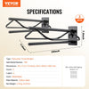 VEVOR Saddle Rack with Pad Bar, 23.8 x 12.6 x 10.2 in, 2 Packs Wall Mounted Saddle Stand, Heavy-Duty Steel Saddle Holder, Western & English Saddle Rack for Horse Stall, Barn, Trailer, Tack Room