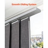 VEVOR Panel Track Blinds, Extendable Track from 45.8 in to 86 in W, Trimmable Panel Curtains Up to 96 in H, Vertical Blackout Panel Blinds for Sliding Doors, Patio Doors, Room Divider, Dark Gray