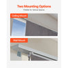 VEVOR Panel Track Blinds, Extendable Track from 45.8 in to 86 in W, Trimmable Panel Curtains Up to 96 in H, Vertical Blackout Panel Blinds for Sliding Doors, Patio Doors, Room Divider, Dark Gray