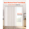 VEVOR Panel Track Blinds, Extendable Track from 45.8 in to 86 in W, Trimmable Panel Curtains Up to 96 in H, Adjustable Vertical Panel Blinds for Sliding Doors, Patio Doors, Room Divider, Light Brown