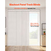 VEVOR Panel Track Blinds, Extendable Track from 45.8 in to 86 in W, Trimmable Panel Curtains Up to 96 in H, Vertical Blackout Panel Blinds for Sliding Doors, Patio Doors, Room Divider, Light Gray