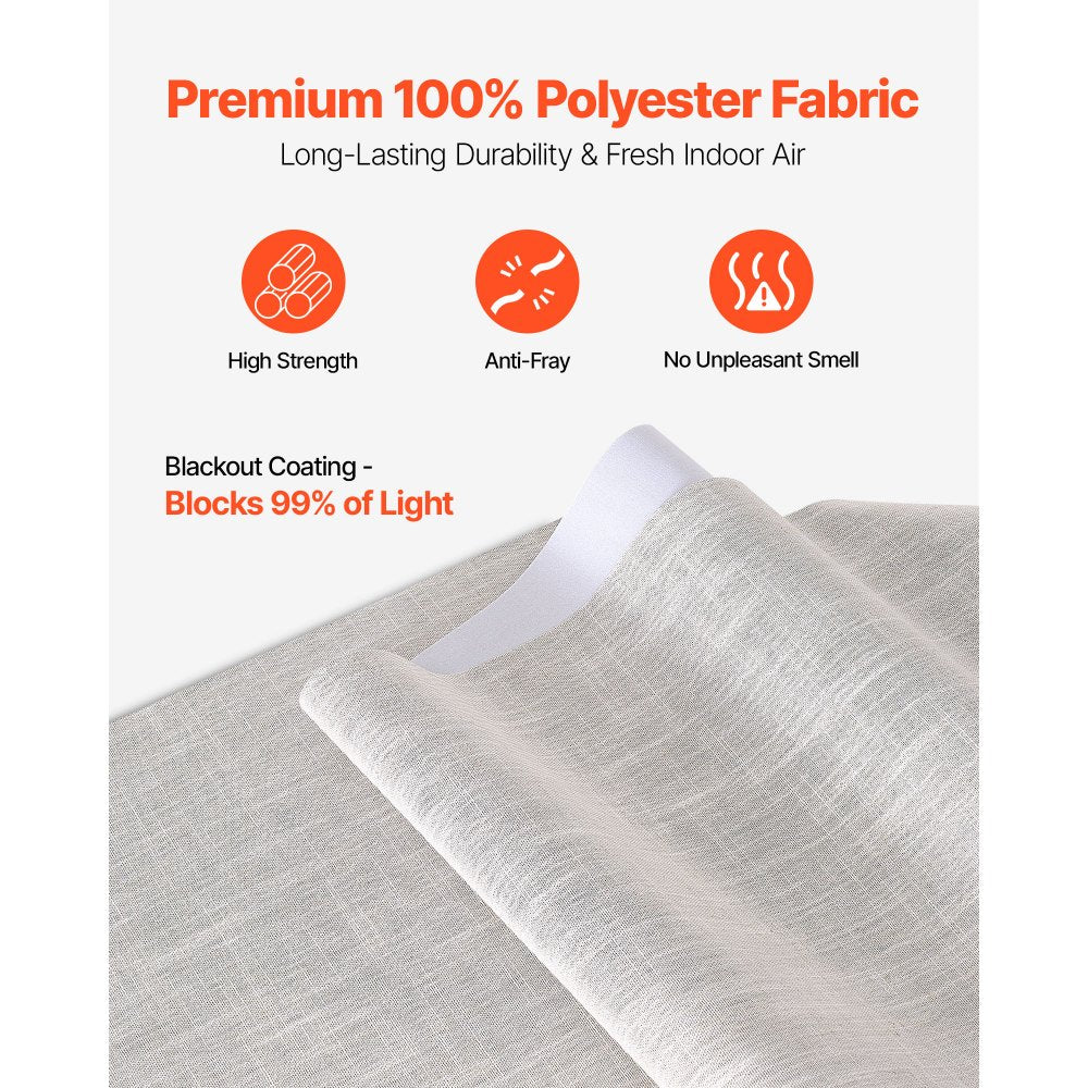VEVOR Panel Track Blinds, Extendable Track from 45.8 in to 86 in W, Trimmable Panel Curtains Up to 96 in H, Vertical Blackout Panel Blinds for Sliding Doors, Patio Doors, Room Divider, Light Gray