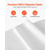 VEVOR Panel Track Blinds, Extendable Track from 45.8 in to 86 in W, Trimmable Panel Curtains Up to 96 in H, Adjustable Vertical Panel Blinds for Sliding Doors, Patio Doors, Room Divider, Window, White