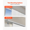 VEVOR Panel Track Blinds, Extendable Track from 45.8 in to 86 in W, Trimmable Panel Curtains Up to 96 in H, Adjustable Vertical Panel Blinds for Sliding Doors, Patio Doors, Room Divider, Window, White