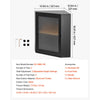 VEVOR Corner Bread Box for Kitchen Counter Bamboo Wood Container Black, for Homemade Bread, Under Cabinet, and Pantry, Double Layer Farmhouse Breadbox Bin, with Acrylic Door Panel and Air Vents