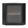 VEVOR Corner Bread Box for Kitchen Counter Bamboo Wood Container Black, for Homemade Bread, Under Cabinet, and Pantry, Double Layer Farmhouse Breadbox Bin, with Acrylic Door Panel and Air Vents