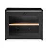 VEVOR Bread Box for Kitchen Counter Bamboo Wood Storage Container Black, for Homemade Bread, Under Cabinet, and Pantry, Double Layer Farmhouse Breadbox Bin, with Acrylic Door Panel and Air Vents