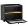 VEVOR Bread Box for Kitchen Counter Bamboo Wood Storage Container Black, for Homemade Bread, Under Cabinet, and Pantry, Double Layer Farmhouse Breadbox Bin, with Acrylic Door Panel and Air Vents