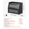 VEVOR Bread Box for Kitchen Counter Bamboo Wood Storage Container Black, for Homemade Bread, Under Cabinet, and Pantry, Double Layer Farmhouse Breadbox Bin, with Acrylic Door Panel and Air Vents