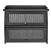 VEVOR Bread Box for Kitchen Counter Bamboo Wood Storage Container Black, for Homemade Bread, Under Cabinet, and Pantry, Double Layer Farmhouse Breadbox Bin, with Acrylic Door Panel and Air Vents
