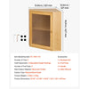 VEVOR Corner Bread Box for Kitchen Counter Bamboo Wood Container Natural, for Homemade Bread, Under Cabinet, and Pantry, Double Layer Farmhouse Breadbox Bin, with Acrylic Door Panel and Air Vents