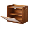 VEVOR Bread Box for Kitchen Counter Wood Storage Compact Container Brown, for Homemade Bread, Under Cabinet, and Pantry, Double Layer Farmhouse Breadbox Bin, with Acrylic Door Panel and Air Vents