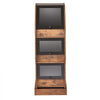 VEVOR Bread Box for Kitchen Bamboo Wood Storage Container Brown, for Homemade Bread, and Pantry, Triple Layer Farmhouse Breadbox Bin, with Acrylic Door Panel and Air Vents