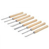 VEVOR Wood Lathe Turning Tool Set, 8PCS, Lathe Chisel Set with Carbon Steel Blade, 2 Skew, 1 Spear Point, 1 Parting, 1 Round Nose, 3 Gouge Tools, 1 Oxford Bag, for Beginners, Hobbyists, Professionals