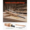 VEVOR Wood Lathe Turning Tool Set, 4PCS, Lathe Roughing Finishing and Detailing Hollow Tool with Wooden Handle, Diamond Round Square Carbide Inserts, Wooden Box, for Beginners Hobbyists Professionals