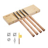 VEVOR Wood Lathe Turning Tool Set, 4PCS, Lathe Roughing Finishing and Detailing Hollow Tool with Wooden Handle, Diamond Round Square Carbide Inserts, Wooden Box, for Beginners Hobbyists Professionals