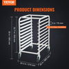 VEVOR Bun Pan Rack, 10-Tier Commercial Bakery Racks with Brake Wheels, Aluminum Racking Trolley Storage for Half & Full Sheet, Speed Rack For Kitchen Home, Bread Baking Equipment, 26"L x 20.3"W x 39"H