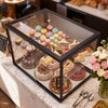 VEVOR Bakery Display Case, 2-Tier Commercial Countertop Pastry Display Case, Clear Acrylic Bread Box for Kitchen, Party Cake Cabinet with Sliding Door for Cookie Dessert Donut, 21.7" x 15.2" x 15.4"