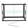 VEVOR Bakery Display Case, 2-Tier Commercial Countertop Pastry Display Case, Clear Acrylic Bread Box for Kitchen, Party Cake Cabinet with Sliding Door for Cookie Dessert Donut, 21.7" x 15.2" x 15.4"