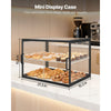 VEVOR Bakery Display Case, 2-Tier Commercial Countertop Pastry Display Case, Clear Acrylic Bread Box for Kitchen, Party Cake Cabinet with Sliding Door for Cookie Dessert Donut, 21.7" x 15.2" x 15.4"