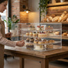 VEVOR Bakery Display Case, 4-Tier Commercial Countertop Pastry Display Case, Clear Acrylic Bread Box for Kitchen, Party Cake Cabinet with Magnetic Rear Door for Cookie Dessert Donut, 22.4"x17.3"x15.9"
