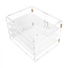 VEVOR Bakery Display Case, 4-Tier Commercial Countertop Pastry Display Case, Clear Acrylic Bread Box for Kitchen, Party Cake Cabinet with Magnetic Rear Door for Cookie Dessert Donut, 22.4"x17.3"x15.9"