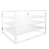 VEVOR Bakery Display Case, 4-Tier Commercial Countertop Pastry Display Case, Clear Acrylic Bread Box for Kitchen, Party Cake Cabinet with Magnetic Rear Door for Cookie Dessert Donut, 22.4"x17.3"x15.9"