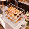 VEVOR Bakery Display Case, 2-Tier Commercial Countertop Pastry Display Case, Clear Acrylic Bread Box for Kitchen, Party Cake Cabinet with Magnetic Rear Door for Cookie Dessert Donut, 20.7"x15.7"x12"
