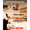 VEVOR Bakery Display Case, 4-Tier Commercial Countertop Pastry Display Case, Clear Acrylic Bread Box for Kitchen, Party Cake Cabinet with Magnetic Rear Door for Cookie Dessert Donut, 20.9"x17.1"x16.3"