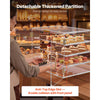 VEVOR Bakery Display Case, 4-Tier Commercial Countertop Pastry Display Case, Clear Acrylic Bread Box for Kitchen, Party Cake Cabinet with Magnetic Rear Door for Cookie Dessert Donut, 20.9"x17.1"x16.3"