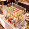 VEVOR Bakery Display Case, 4-Tier Commercial Countertop Pastry Display Case, Clear Acrylic Bread Box for Kitchen, Party Cake Cabinet with Magnetic Rear Door for Cookie Dessert Donut, 20.9"x17.1"x16.3"