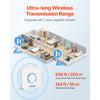 VEVOR Door Chime, DC 12V, Wireless Door Open Contact Sensor Alarm Chime with 656 ft Range, 58 Chimes & 5 Adjustable Volume, Doors Ringer Alert for Business, Store, Home, Office When Entering