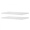 VEVOR Melamine Shelves, 2 Piece, Wooden Cabinet Shelves Cut to Size for Closet System, Replacement Cabinet Shelf, Versatile Use Wardrobe Board for Closets, Cabinets, or any custom Shelving Needs