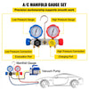 VEVOR Suction Pump 4.8CFM 1/4 HP Single Stage for HVAC A/C Cooling Systems, 5PA Ultimate Vacuum, Manifold Gauge Kit R410A R134A R22, Includes 4-Way Gauge & Hose